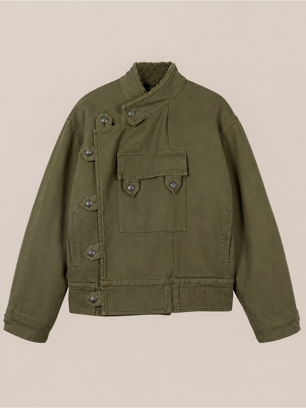The Kooples NWT Military Officer Sherpa Jacket XL